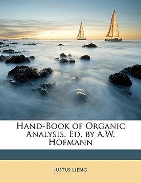 portada hand-book of organic analysis. ed. by a.w. hofmann
