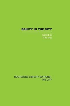 portada Equity in the City (en Inglés)