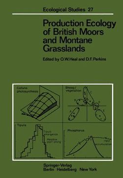 portada production ecology of british moors and montane grasslands (en Inglés)