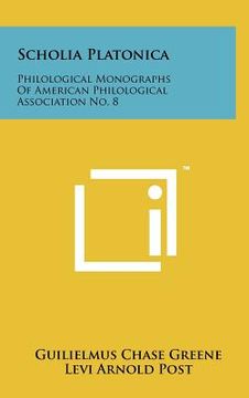 portada Scholia Platonica: Philological Monographs Of American Philological Association No. 8