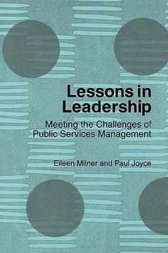 portada lessons in leadership: meeting the challenges of public services management