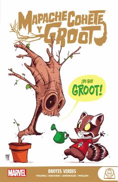 portada Marvel Young Adults. Mapache Cohete y Groot 01 Brotes Verdes