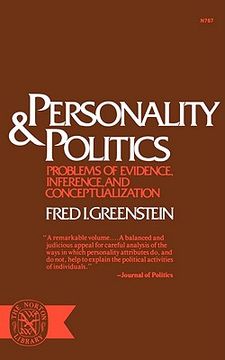 portada personality and politics: problems of evidence, inference, and conceptualization (en Inglés)