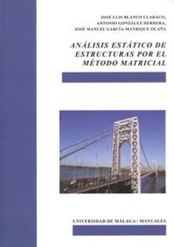 portada Análisis estático de estructuras por el método matricial (Manuales)
