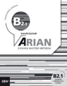 portada ARIAN B2.1 IKASLEAREN LIBURUA (+CD) (+ERANTZUNAK) (TRANSKRIPZIOAK) (En papel)