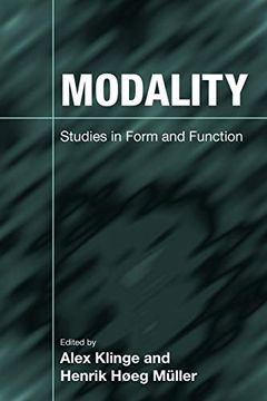 portada Modality: Studies in Form and Function (en Inglés)