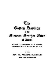 portada The Golden Sayings of Blessed Brother Giles of Assisi (en Inglés)