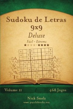 portada Sudoku de Letras 9x9 Deluxe - Fácil ao Extremo - Volume 11 - 468 Jogos (Portuguese Edition)