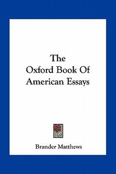 portada the oxford book of american essays (in English)