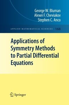 portada applications of symmetry methods to partial differential equations (en Inglés)