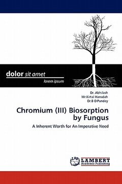 portada chromium (iii) biosorption by fungus (in English)