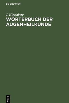 portada Wörterbuch der Augenheilkunde (en Alemán)