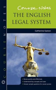 portada Course Notes: The English Legal System (en Inglés)