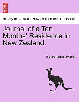 portada journal of a ten months' residence in new zealand. (en Inglés)