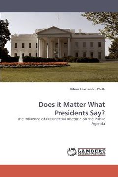 portada does it matter what presidents say? (en Inglés)