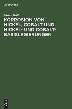 portada Korrosion von Nickel, Cobalt und Nickel- und Cobalt- Basislegierungen (en Alemán)