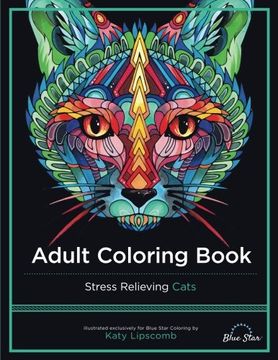 portada Adult Coloring Book: Stress Relieving Cats