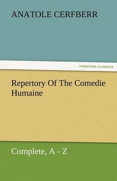 portada repertory of the comedie humaine, complete, a - z