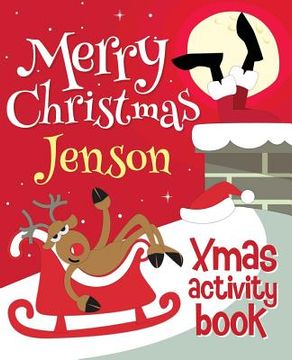 portada Merry Christmas Jenson - Xmas Activity Book: (Personalized Children's Activity Book)