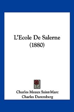 portada L'Ecole De Salerne (1880) (en Francés)