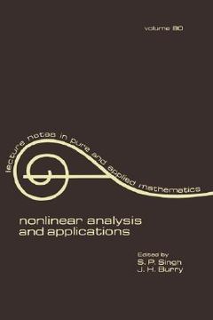 portada nonlinear analysis and applications (en Inglés)