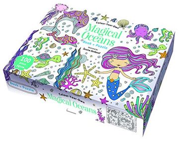 portada Colour Your own Magical Oceans Book + Puzzle (en Inglés)