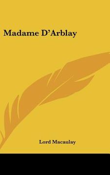 portada madame d'arblay (en Inglés)