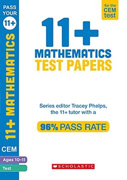 portada 11+ Practice for the cem Test: Skills Tests for Maths (Ages 10-11) by Tracey Phelps, the Tutor With a 96% Pass Rate. (Pass Your 11+) (in English)