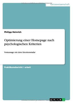 portada Optimierung einer Homepage nach psychologischen Kriterien (German Edition)