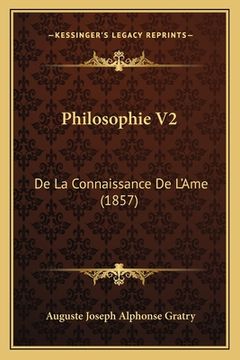 portada Philosophie V2: De La Connaissance De L'Ame (1857) (in French)