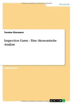 portada Inspection Game - Eine ökonomische Analyse