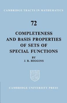 portada Completeness and Basis Properties of Sets of Special Functions Paperback (Cambridge Tracts in Mathematics) (in English)