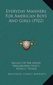 portada everyday manners for american boys and girls (1922) (en Inglés)