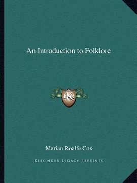 portada an introduction to folklore (en Inglés)