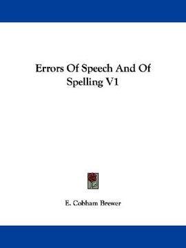 portada errors of speech and of spelling v1 (en Inglés)