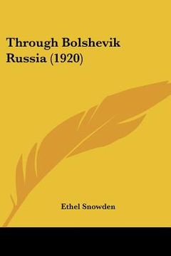 portada through bolshevik russia (1920) (in English)