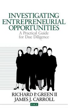 portada investigating entrepreneurial opportunities: a practical guide for due diligence (en Inglés)