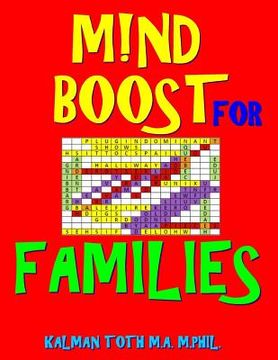 portada M!nd Boost for Families: 132 Entertaining & Challenging Large Print Word Search Puzzles
