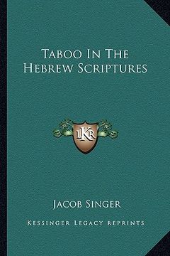 portada taboo in the hebrew scriptures