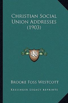 portada christian social union addresses (1903)