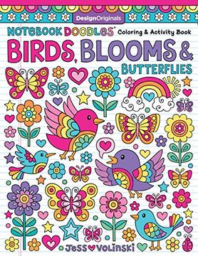portada Not Doodles Birds, Blooms and Butterflies: Coloring & Activity Book (en Inglés)
