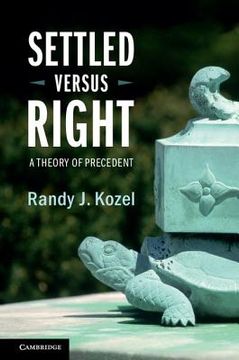 portada Settled Versus Right: A Theory of Precedent (en Inglés)