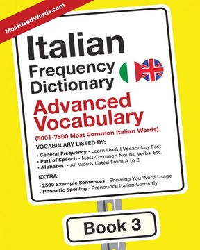 portada Italian Frequency Dictionary - Advanced Vocabulary (en Inglés)