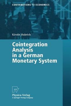 portada cointegration analysis in a german monetary system (en Inglés)