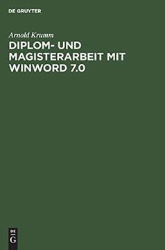 portada Diplom- und Magisterarbeit mit Winword 7. 0 (en Alemán)