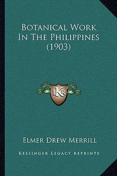 portada botanical work in the philippines (1903)