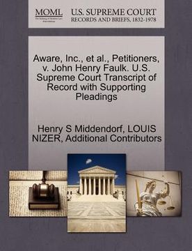 portada aware, inc., et al., petitioners, v. john henry faulk. u.s. supreme court transcript of record with supporting pleadings