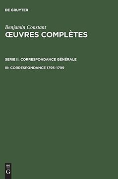 portada Correspondance 1795-1799 (in French)