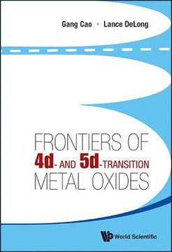 portada frontiers of 4d- and 5d-transition metal oxides (in English)