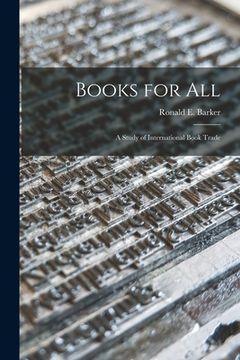 portada Books for All: a Study of International Book Trade (en Inglés)
